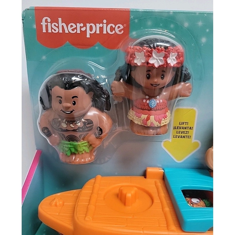 Fisher Price Little People Disney Princess Moana Maui Canoe Boat New In Box